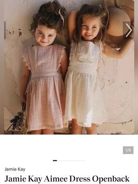 Jamie Kay Openback Aimee Dress in Pink & Cream